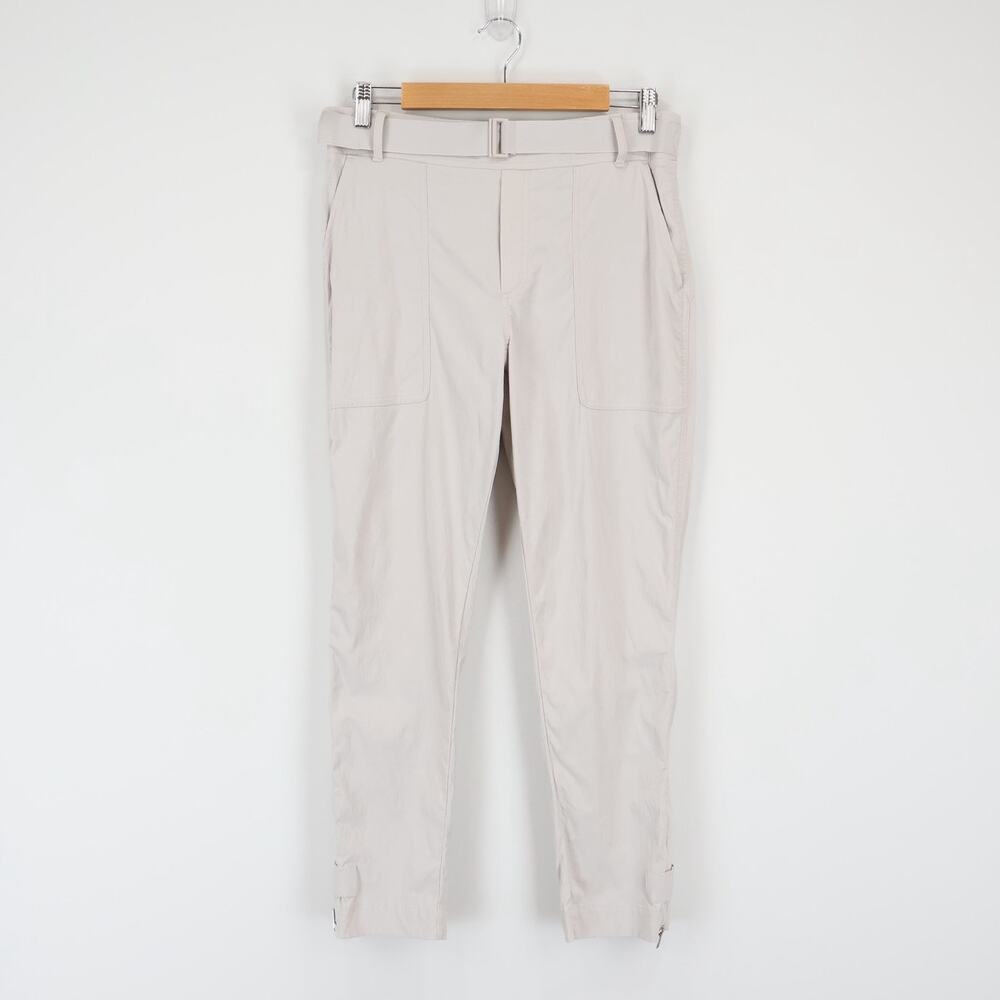 Athleta Trekkie Belted Pant Birch Grey Size 8 - Picture 2 of 8